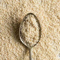 Organic Raw White Hulled Sesame Seeds (16 OZ)